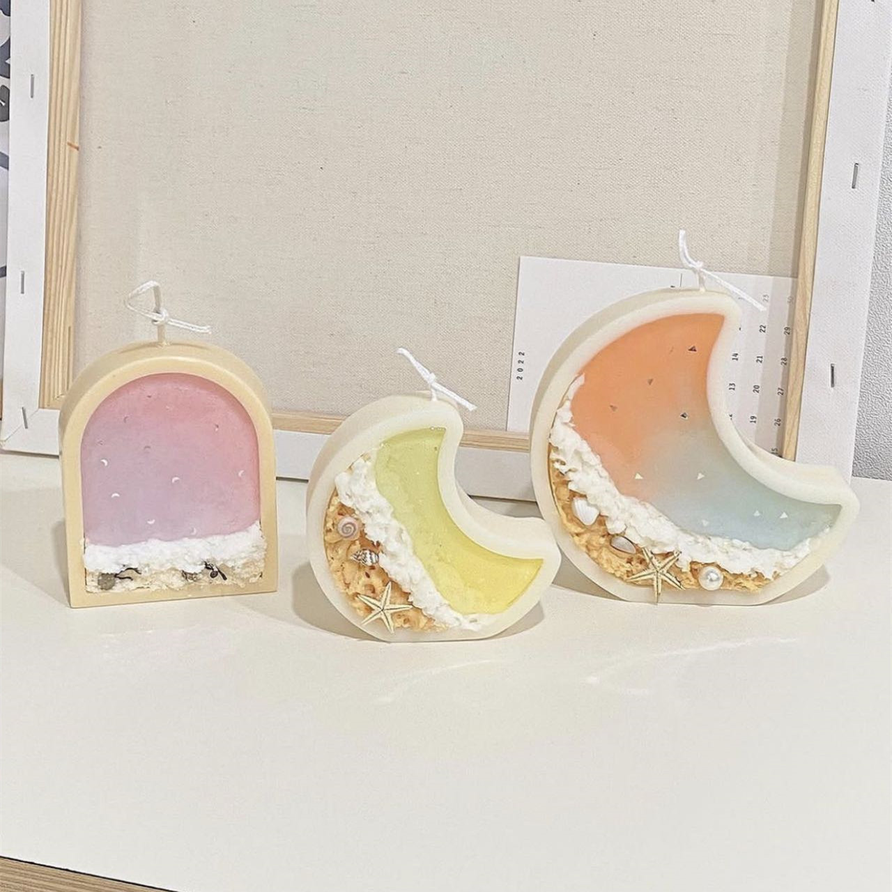 Aquarium Fish Types - Fish Tank Moon Shape Candle Molds