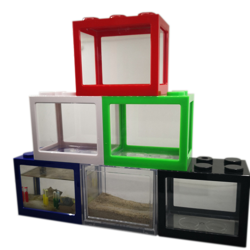 Aquarium Xl - 7 Color Mini Aquarium Betta Fishbowl