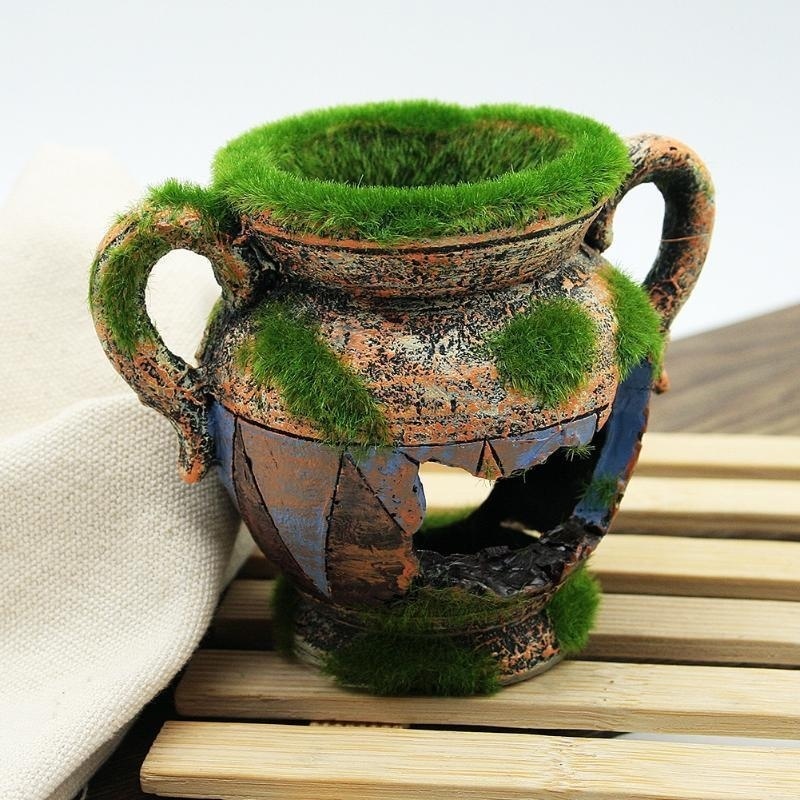 Aquarium Fish Tank Price - 1pc Resin Vase with Moss Aquarium