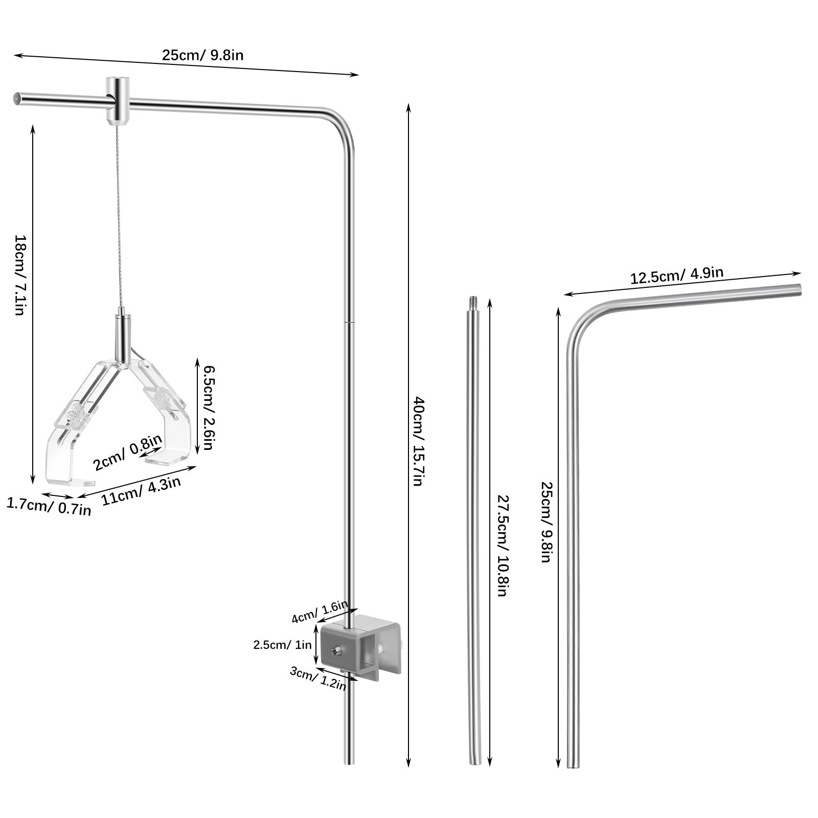 2Pcs Aquarium Lamp Holder Supp - Aquarium Fish Lamp review and price