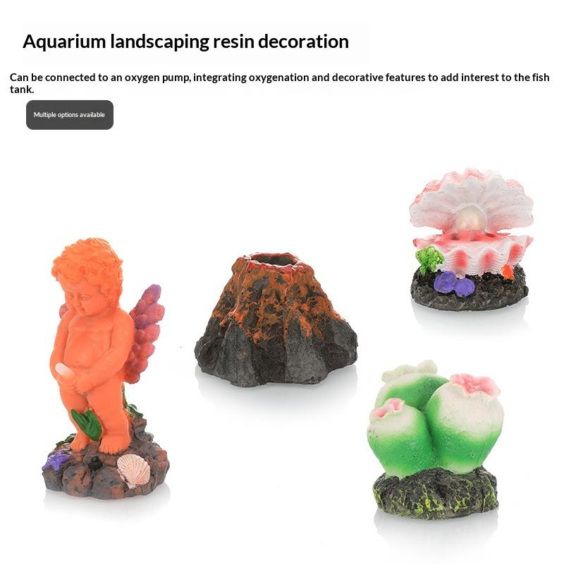 Volcano Shaped Aquarium Bubble - Aquarium Fish Tank Price review and price