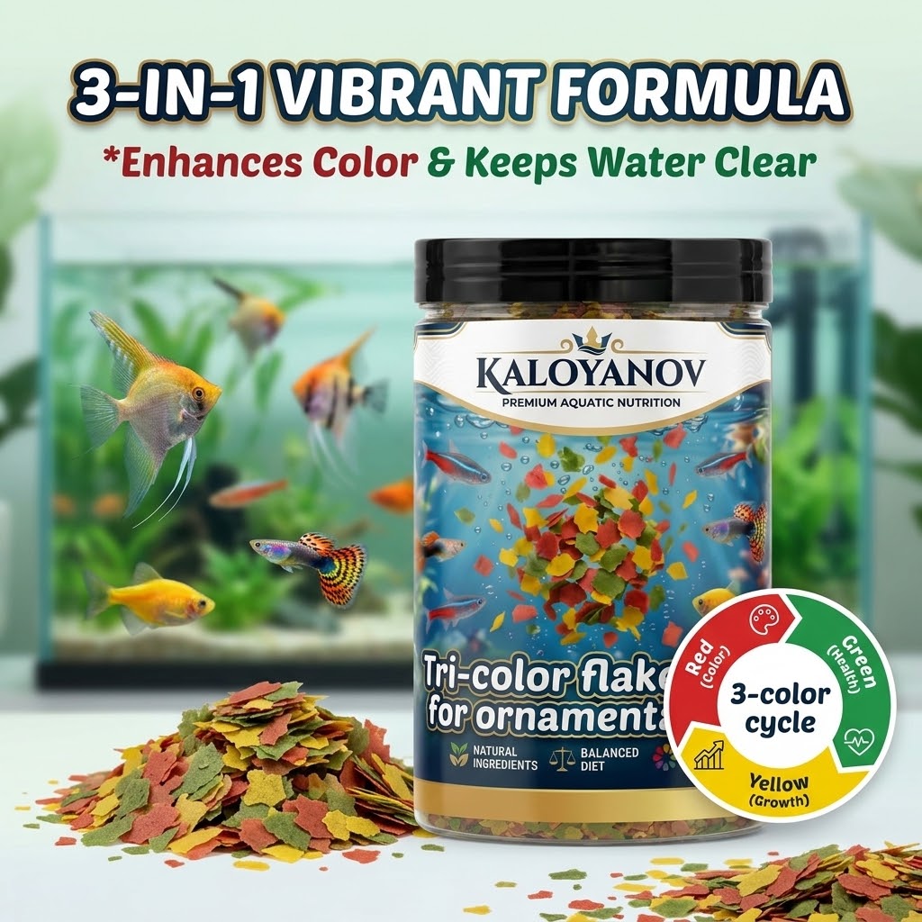 Premium 3-Color Flakes Fish Fo - Tetra Fish In Aquarium review and price