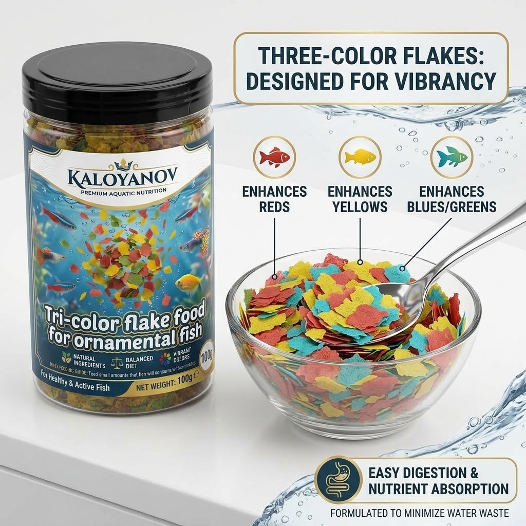 Premium 3-Color Flakes Fish Fo - Tetra Fish In Aquarium review and price