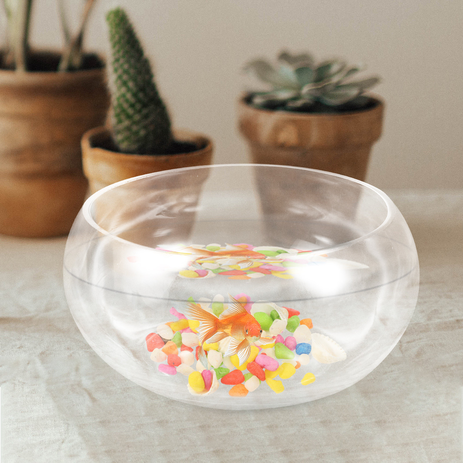 1Set Fish Bowl Glass Round Fis - Aquarium Fish Goldfish review and price
