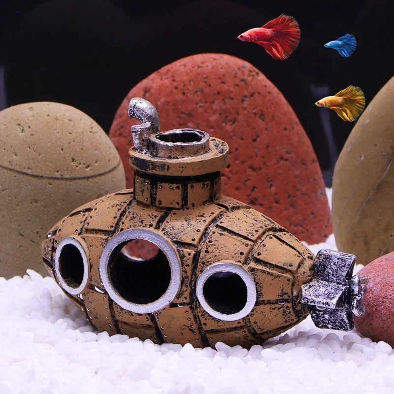 Resin Submarine Ornaments Aqua - Aquarium Fish Tank Price review and price