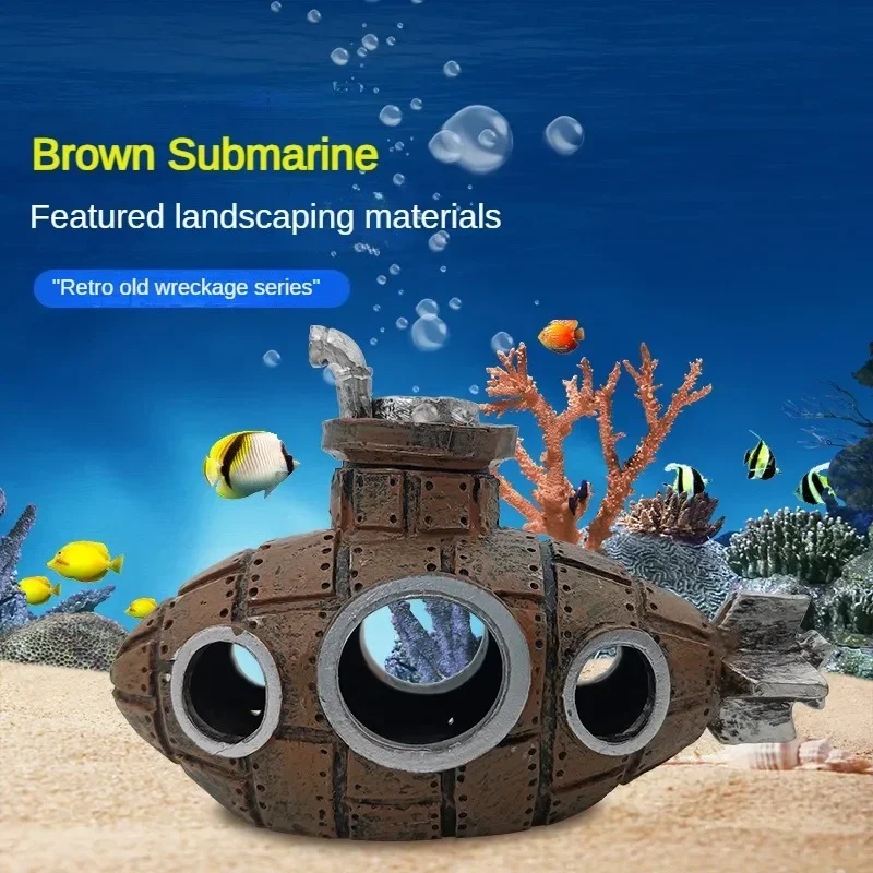 Resin Submarine Ornaments Aqua - Aquarium Fish Tank Price review and price